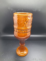 Vintage Frankoma Pottery Brown Lord’s Supper Chalice Celebrate Goblet 7.5″ book