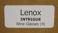 Lenox INTRIGUE Wine Glasses Gold SET OF FOUR More Items Available MINT IN BOX