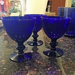 Cobalt Blue Dessert/Cocktail Pedestal Glassware