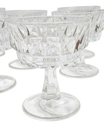 VINTAGE SET OF 8 – Cristal D’Arques-Durand DIAMANT-French Lead Crystal Champagne