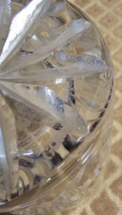 1950s Cut Crystal Whiskey Glasses 2 GORHAM Older Rosewood Pattern Barware