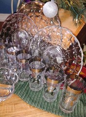 VTG MCM Dorothy Thorpe High Ball Glasses R Silver Band, 3 Dinner Plates & More!!