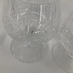 Brandy Cognac Snifter Echt Bleikristall Handgeschliffen Germany 3.25 Etch Set 3