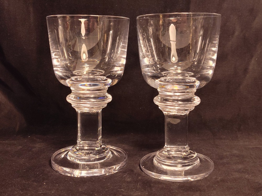 2 DANSK Carla Crystal Wine Glasses JHQ Rare Vintage 1970