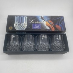 4 NIB Cristal D’Argues 24% Lead Clear Longchamp Old Fashioned Glasses France