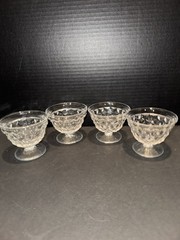 4 Vintage Fostoria American # 2056 Line 6oz Sundae Sherbet Glasses Serve Ware
