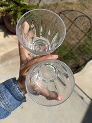 antique Pasabahce Set Of Two Glasses