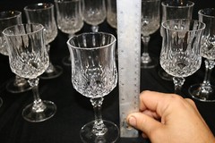 CRISTAL D’ARQUES LONGCHAMP Lead Crystal Wine Glasses 5 3/4 Oz France Set (12)