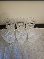 Stratton Lead Crystal Iced Tea Glasses / Goblets by Fostoria, Set of Six