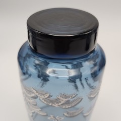 Vintage Libbey Dutch Blue Mary Gregory Tumblers Set of 5 Children Dog Butterfly