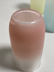 Set of 4 Vintage Blendo Frosted Tumblers Drinking Glasses Art Deco 14 Oz
