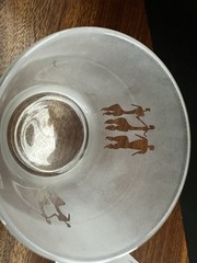 Frosted/Etched Scottish Highland Petroglyph Low-Ball Whiskey Glasses Set Of 6