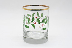 Lenox Holly Berry Gold Rim Holiday DOF Glass 4″ Tall – 1pc. Replacement