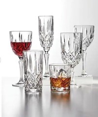 Set Of 3 Marquis Waterford Crystal Markham Wine Glasses Goblets 8.5”