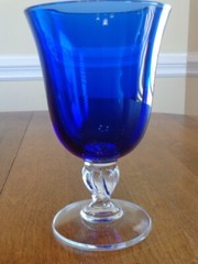 CRISTAL D’ARQUES CASUAL SETTING SAPPHIRE WATER GOBLETS LOT OF 3