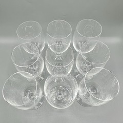 Set Of 9 Vintage Fostoria Fascination Clear Footed Ice Tea Glasses /cb