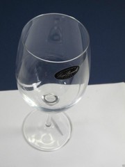 Luigi Bormioli Wine Glass Accademia Swirl Signed 14 Ounce Stemmed
