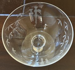 Vintage Retro Noritake Sasaki Bamboo Champagne Low Sherbet Clear Smooth Stem