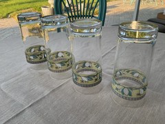 Set Of (8) Mikasa Intaglio Arabella Highball Glasses Cottagecore Rustic Elegant