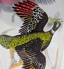 2 Vintage 10 Oz  Tumbler Highball Glass Hazel Atlas Pheasant Game Bird Hunting