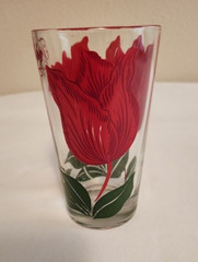 Peanut Butter Glass TULIPS Name on Top Red Tulips (Mauzy p. 30)