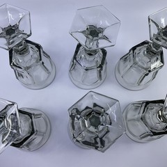 Fostoria Virginia Smokey Gray Water Goblets 7 1/4” – Set Of 6