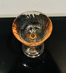 Vintage Luminarc Arcoroc Pink Rosaline Swirl Champagne Sherbet Glass￼