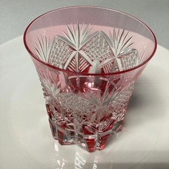 Edo Kiriko Crystal Rocks Glass 8.5cm Unused Unused Japanese Style