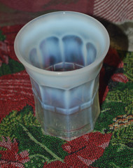 set 4 Vintage Antique Northwood Regal Panel Opalescent Tumbler Water Glasses