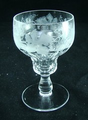 Val Saint Lambert Crystal Belgium VIGNES Wine Goblet(s) Height: 4 1/4″