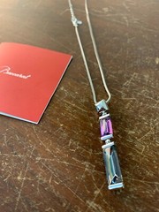 Baccarat Tentation Necklace 2 Crystals Silver