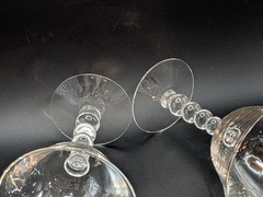 2 Vtg Imperial Glass Candlewick Stem Martini Champagne Wine Sherbet 4Oz Glasses