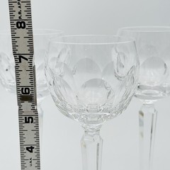 Waterford SHEILA 7 3/8” Crystal Wine Hock Glasses Set Of 4 VINTAGE