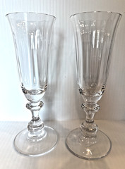 Mikasa Champagne Flutes Glasses French Countryside Set Of 2 Crystal