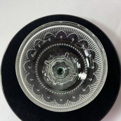 Cristal D’Arques-Durand Sombrero Pattern Margarita Glasses Green Stem