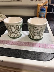 Whisky Cups Cutty Sark Advertising Promo 2pc «Ships On Stormy Seas» Nautical