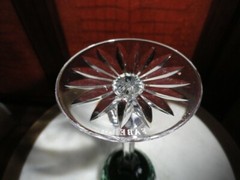 Faberge Odessa Emerald Green Crystal Colored Glass