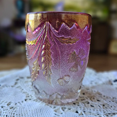 Antique EAPG Delaware Flat Tumbler Glass Ruby Flash Cranberry Gold US Glass 1899