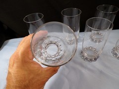 Set of 6 Imperial Clear Glass Candlewick Tumblers 5 3/8″ Tall