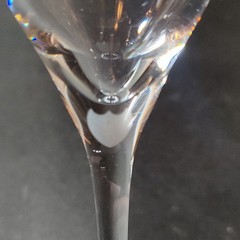 DOM PERIGNON CHAMPAGNE FLUTES, Blown Lead Crystal, 9 1/4″, 8 Oz, FRANCE, 2PCS