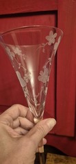 New Marquis by Waterford Crystal Flora Champagne Flutes Set of 2 New In Box NIB