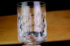Crystal Cut Star Vertical Thumbprint Wine Glass 5 7/8 » Square Bowl Multi-stem