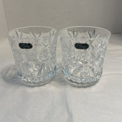 Set Of 2 Cristal J. D. Durand Whiskey Glass 24% Lead Crystal