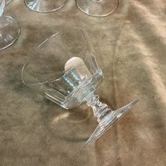 1940s Fostoria glass crystal Dolly Madison cut panel design oyster Cocktail Lot