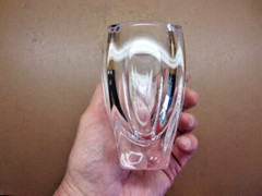 Beautiful LEAPING STAG Etched Crystal Glass 4 3/4″ Tall Signed ‘Y. Knute’ or (?)