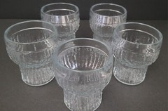 Vintage Scandanavian Drinking Glass Riihimäki Kehrä Nanny Still Finland Five SB