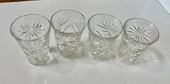EAPC Oatmeal Prescut Anchor Hocking Water Tumblers Lot of four 8 Ounces