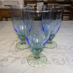 Bormioli Rocco Footed Goblets Bahia Pattern 1960’s