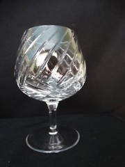 Rogaska Clear Crystal Chelsea Cut 5 5/8th» Brandy Glass Very Good Used Cond.