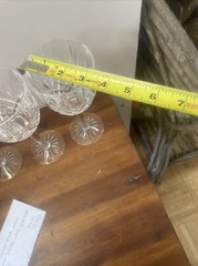 Royal Crystal Rock Glass Soprano White Wine Water Goblet Stems Set 4